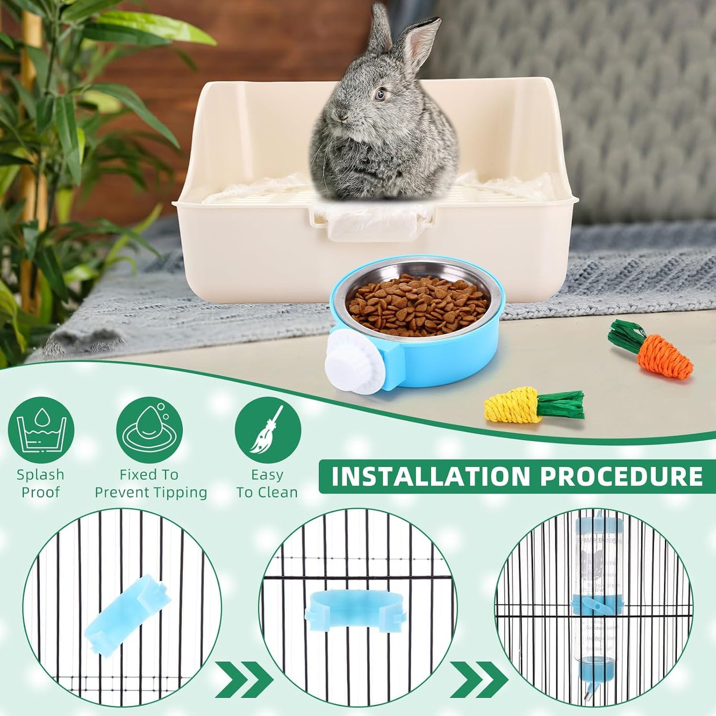 Complete Rabbit Starter Kit – 34-Piece Small Pet Care Set