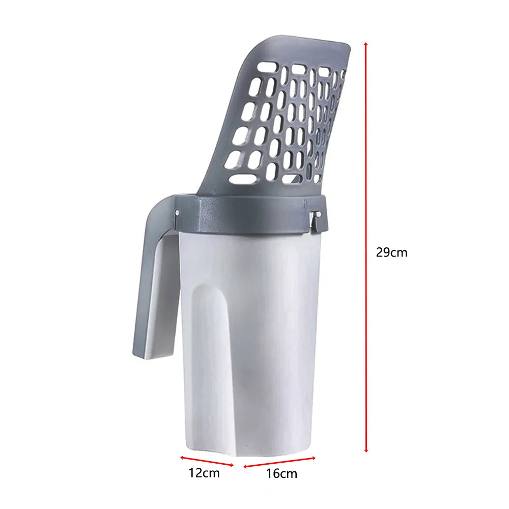 Cat Litter Shovel with Built-In Waste Bin