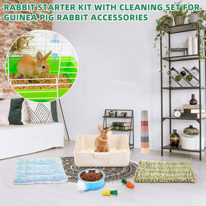 Complete Rabbit Starter Kit – 34-Piece Small Pet Care Set