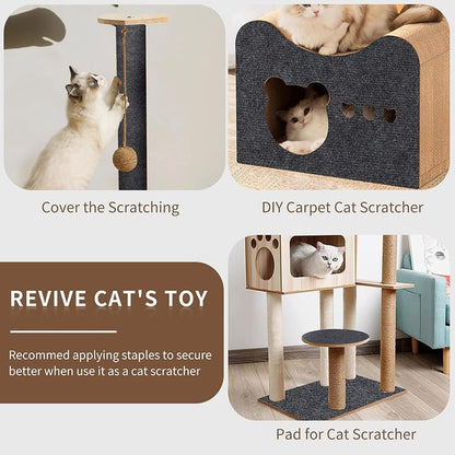 Self-Adhesive Cat Scratching Mat – Trim-to-Fit Furniture & Wall Protector