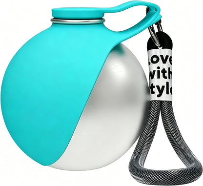 Portable Dog Water Bottle with Built-In Silicone Bowl – 10oz
