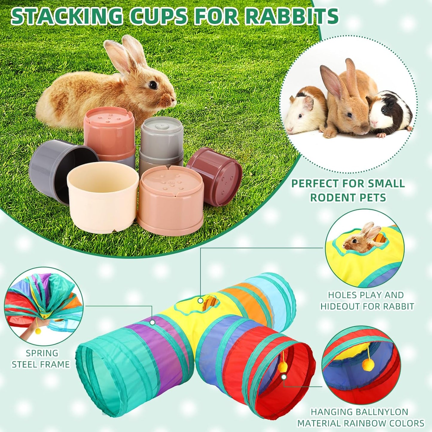 Complete Rabbit Starter Kit – 34-Piece Small Pet Care Set