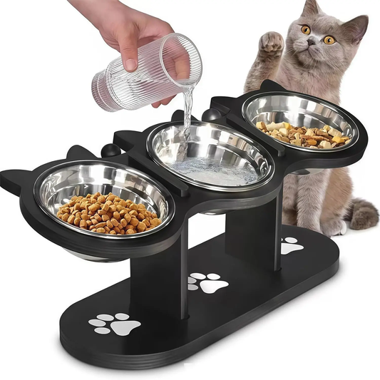Elevated 2 & 3 Bowl Feeders for Cats