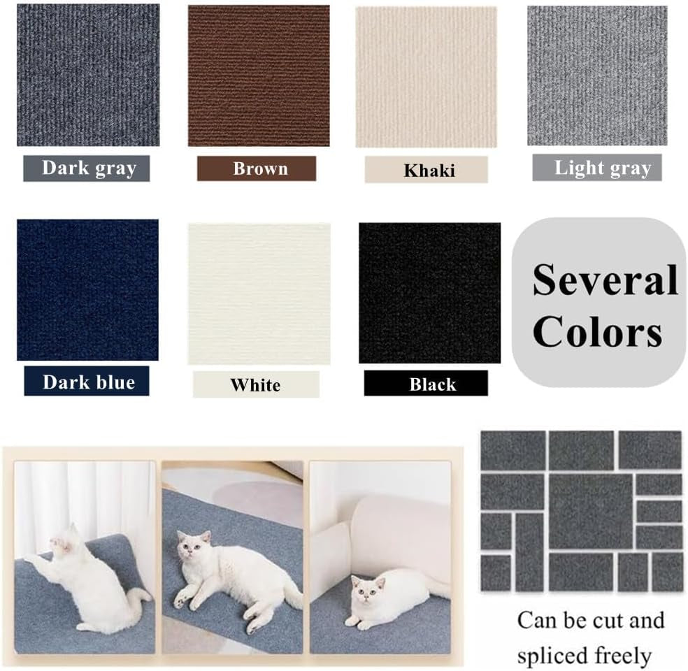 Self-Adhesive Cat Scratching Mat – Trim-to-Fit Furniture & Wall Protector
