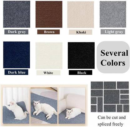 Self-Adhesive Cat Scratching Mat – Trim-to-Fit Furniture & Wall Protector