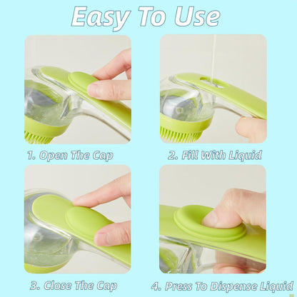 2-in-1 Dog Bath Brush with Built-In Shampoo Dispenser