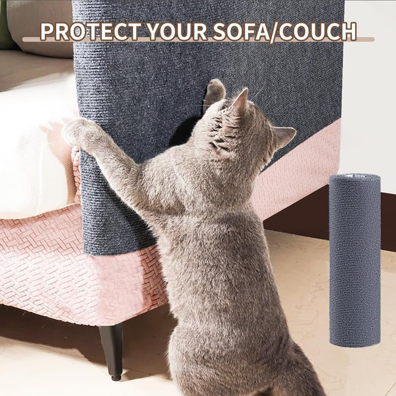 Self-Adhesive Cat Scratching Mat – Trim-to-Fit Furniture & Wall Protector